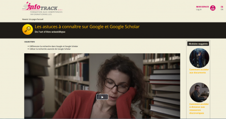 Vidéo InfoTrack Google Scholar
