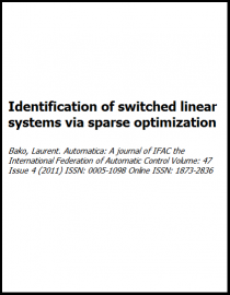Identification of switched linear systems via sparse optimization