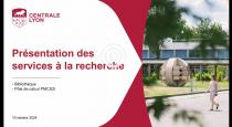 Présentation services à la recherche Bibliothèque