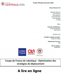  Coupe de France de robotique : Optimisation des stratégies de déplacement 