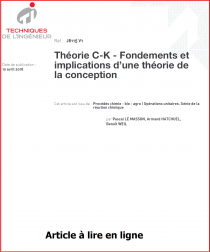  Théorie C-K - Fondements et implications d’une théorie de la conception